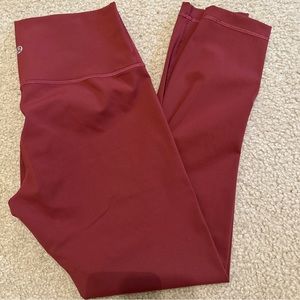 Lululemon womans leggings (8) Burgandy